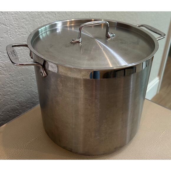 All-Clad Brushed Stainless 16-Quart Stockpot with Lid – Excellent Condition - Picture 1 of 3